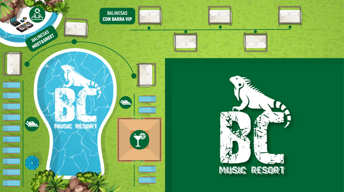 Mapa reserva de zona camas balinesas Apartamentos BC Music Resort™ (Recommended for Adults) Benidorm